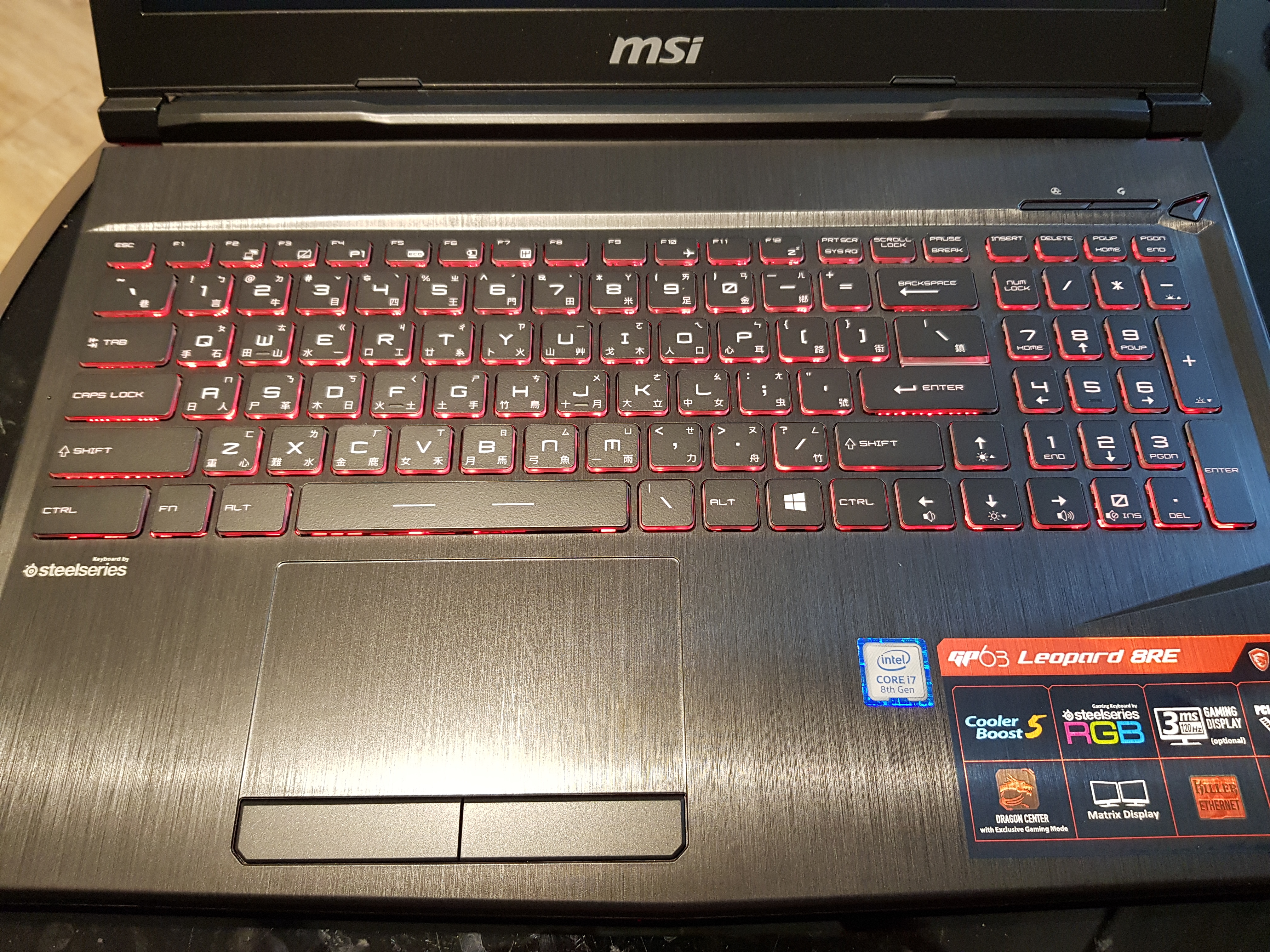 【小宅開箱】【閒聊】MSI GP63-8RE 平價-也能成為電競的一席