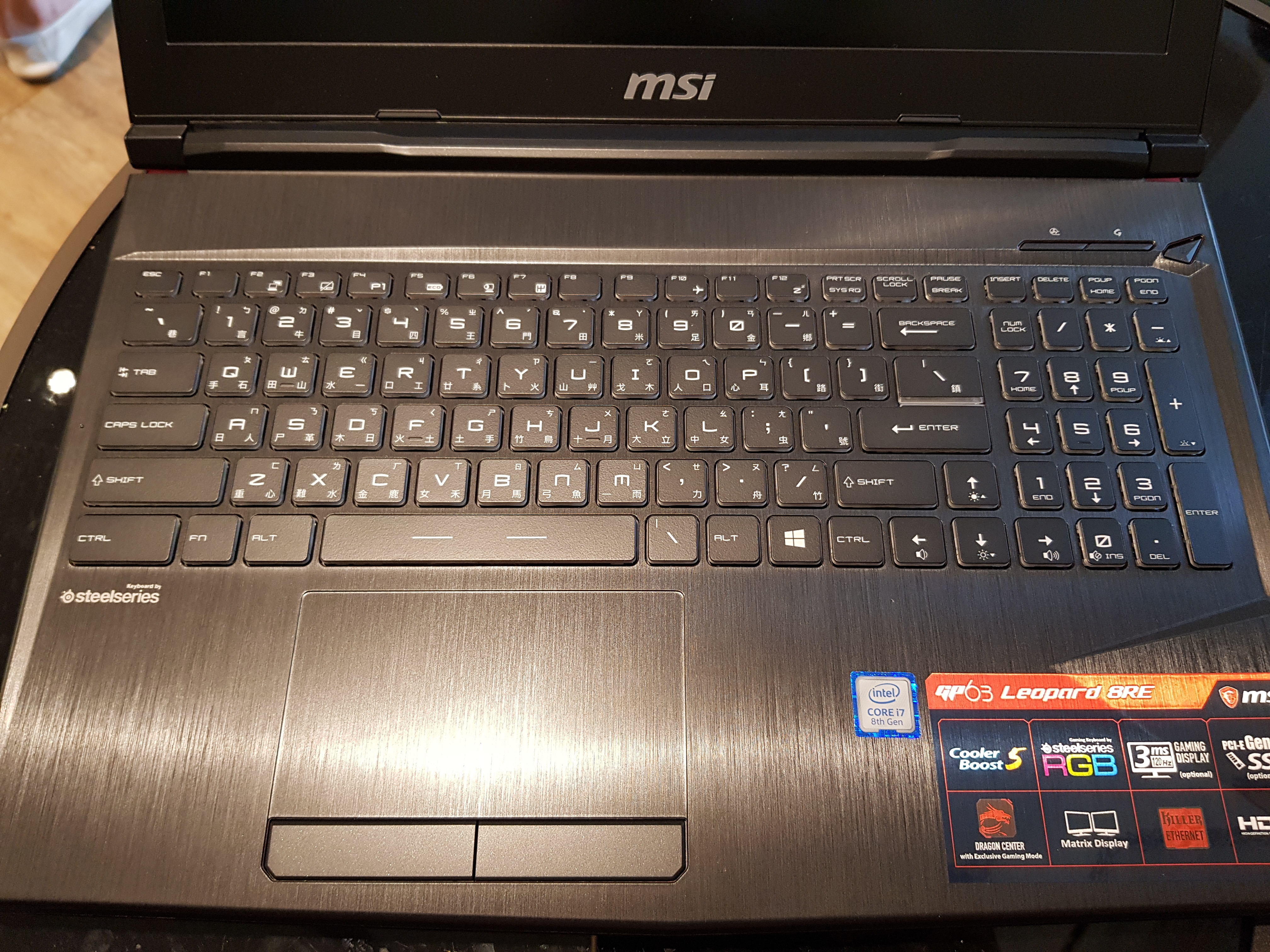 【小宅開箱】【閒聊】MSI GP63-8RE 平價-也能成為電競的一席