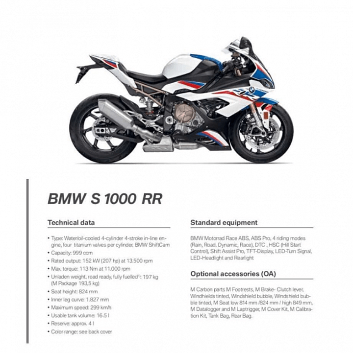 【海外快訊】207 匹加上可變汽門!2019 BMW Motorrad S 1000 RR 規格意外曝光!