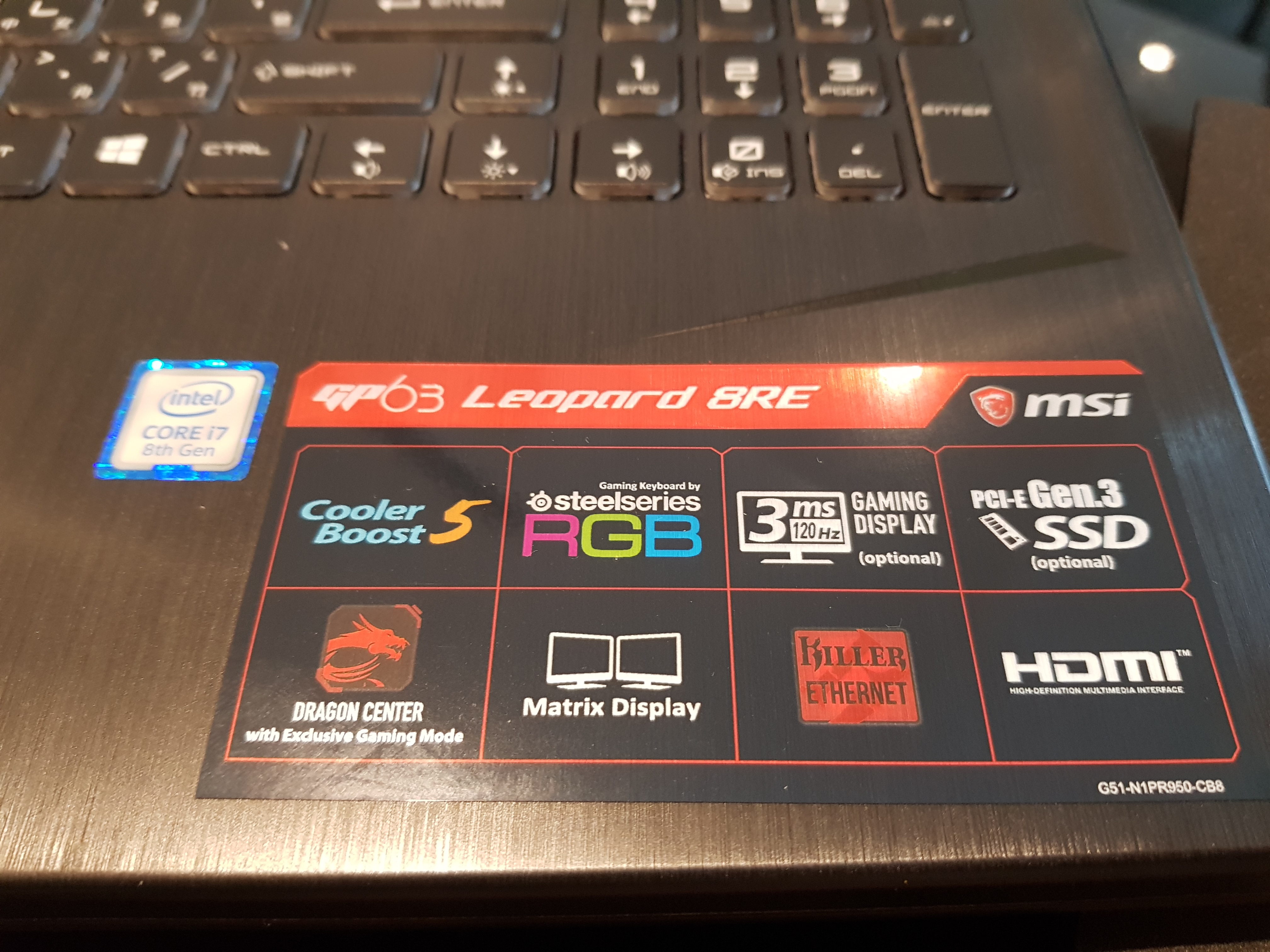 【小宅開箱】【閒聊】MSI GP63-8RE 平價-也能成為電競的一席