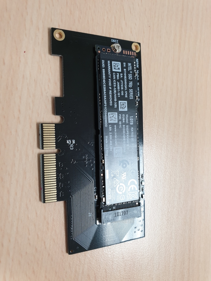 分享z87主機版裝intel 760p