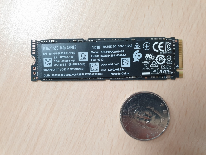 分享z87主機版裝intel 760p