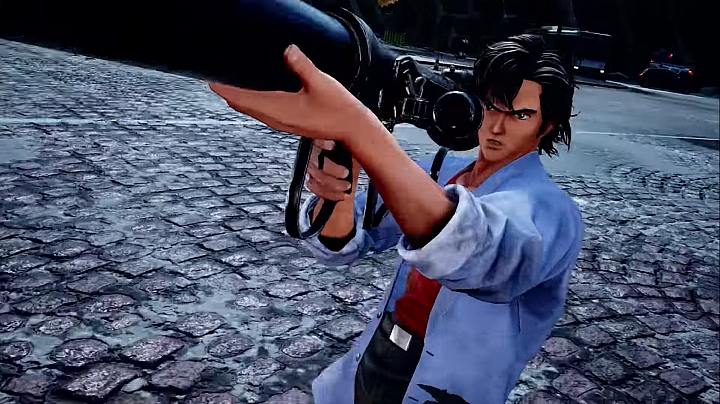 《JUMP FORCE》新角色 - 冴羽獠:在前導影片中,除了他的愛槍 Python 蟒蛇 4 寸左輪手槍可以使用外,也有散彈槍、火箭砲.....跟槙村香手拿的鐵鎚都有出現! 《JUMP FORCE》新角色 - 冴羽獠:在前導影片中,除了他的愛槍 Python 蟒蛇 4 寸左輪手槍可以使用外,也有散彈槍、火箭砲.....跟槙村香手拿的鐵鎚都有出現!