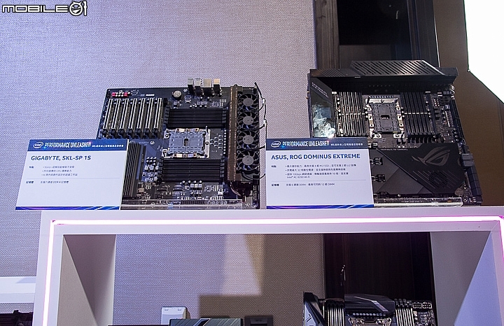 華碩ASUS ROG DOMINUS EXTREME以及技嘉Gigabyte SKL-SP 1S兩款搭配Intel Xeon W-3175X處理器的Intel C621晶片組主機板 華碩ASUS ROG DOMINUS EXTREME以及技嘉Gigabyte SKL-SP 1S兩款搭配Intel Xeon W-3175X處理器的Intel C621晶片組主機板
