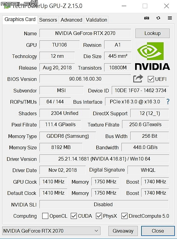 微星GeForce RTX2070 GamingZ與ARMOR OC顯示卡實測 散熱強化效能UP