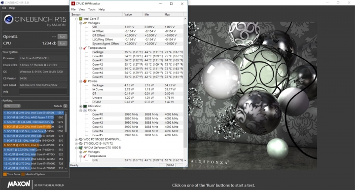 ASUS的FX504GD 居然能跑出這樣驚人的成積