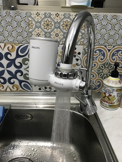 飛利浦龍頭式濾水器(wp3812),免鑽孔+不影響水流
