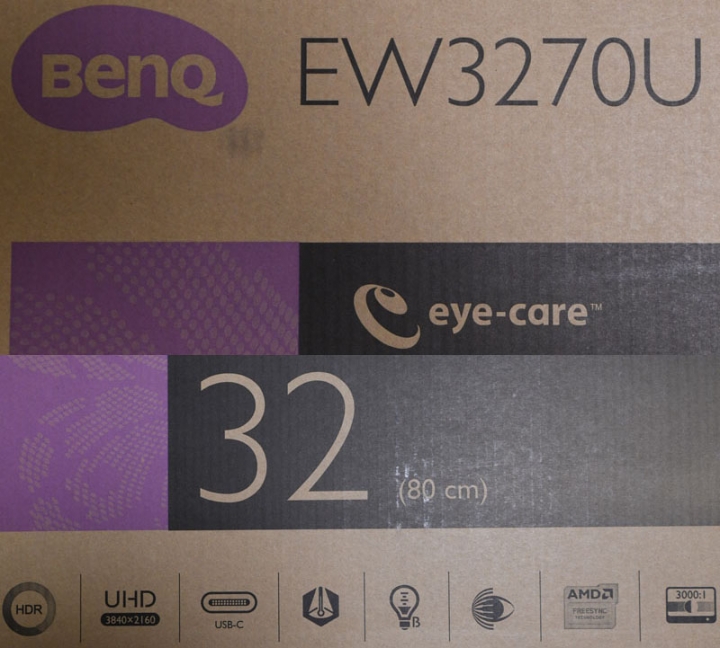 BenQ EW3270U 4K HDR舒視屏類瞳孔護眼螢幕開箱