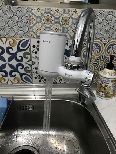 飛利浦龍頭式濾水器(wp3812),免鑽孔+不影響水流