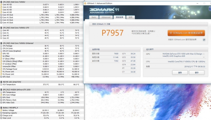 微星PS63 8RC散熱加強優化調整成果分享