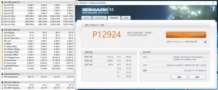 Intel NUC NUC8I7HVK 最高階i7-8809G 分析測試與優化調整分享