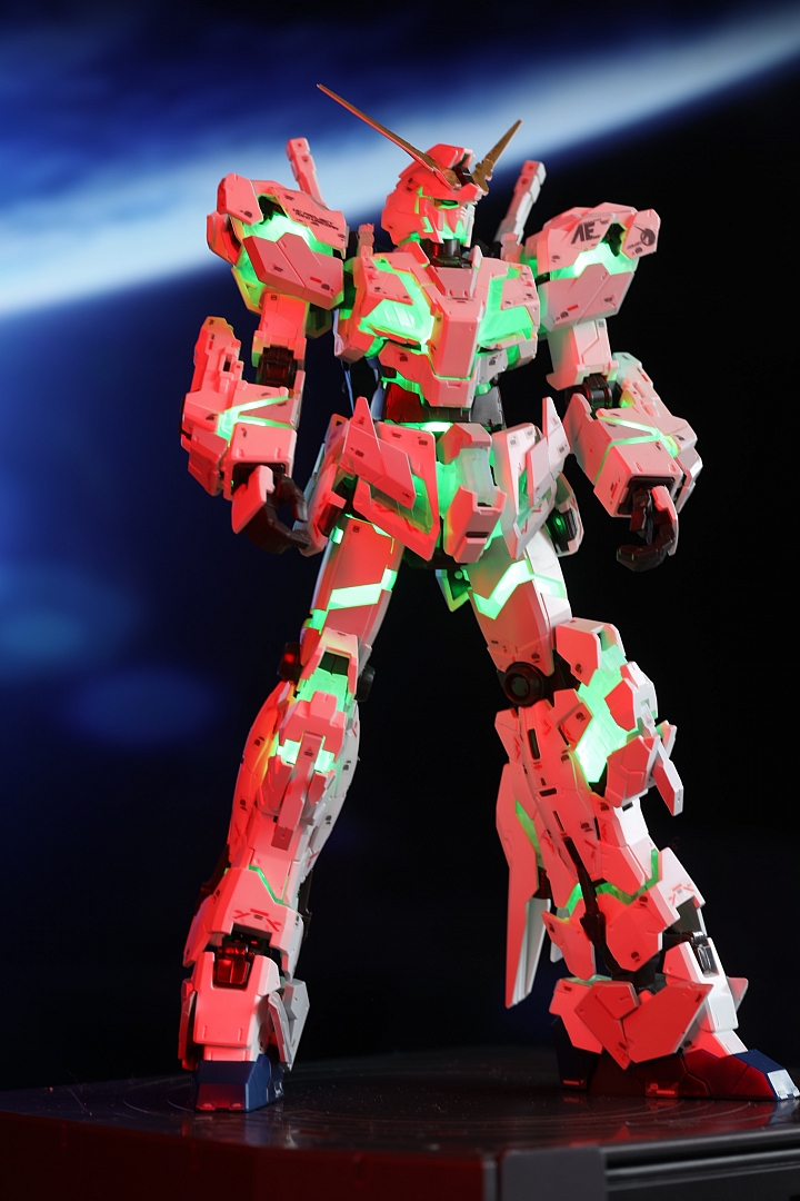 台場 獨角獸鋼彈 RG 1/144 LED限量版 BANDAI 萬代 THE GUNDAM BASE LIMITED RX-0 UCINORN GUNDAM 開箱痛心組裝