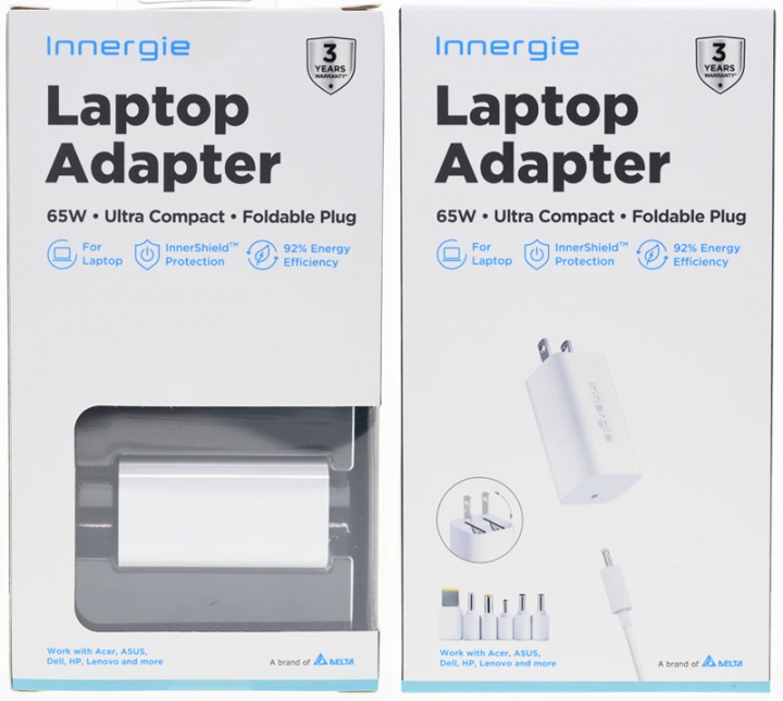 Innergie 65U迷你型65W筆電充電器開箱測試