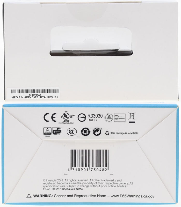Innergie 65W內建USB-C纜線充電器開箱測試
