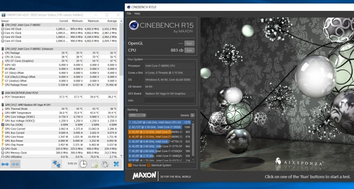 Intel NUC NUC8I7HVK 最高階i7-8809G 分析測試與優化調整分享