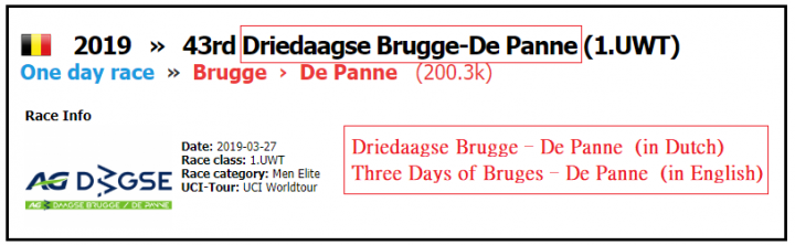 2019 年 Men’s UCI WorldTour 的第 10 場賽事：Driedaagse Brugge-De Panne (Three Days of Bruges–De Panne)