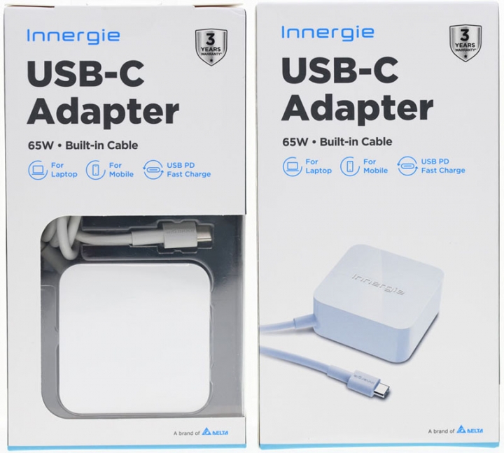 Innergie 65W內建USB-C纜線充電器開箱測試