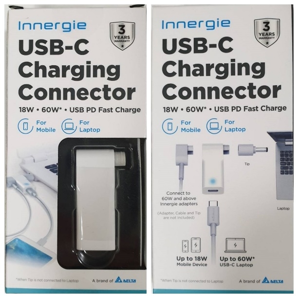 Innergie 18W USB-C充電連接器開箱測試