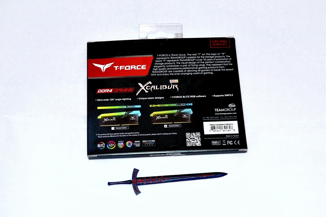 十銓 TEAM T-FORCE XCALIBUR RGB Special Edition 王者之劍 DDR4 開箱分享