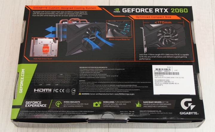 小機殼救星 Gigabyte GeForce RTX 2060 IXOC 6G 簡單開箱