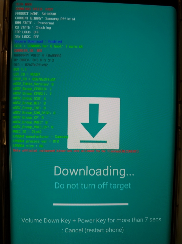 Note 8 刷TWRP失敗