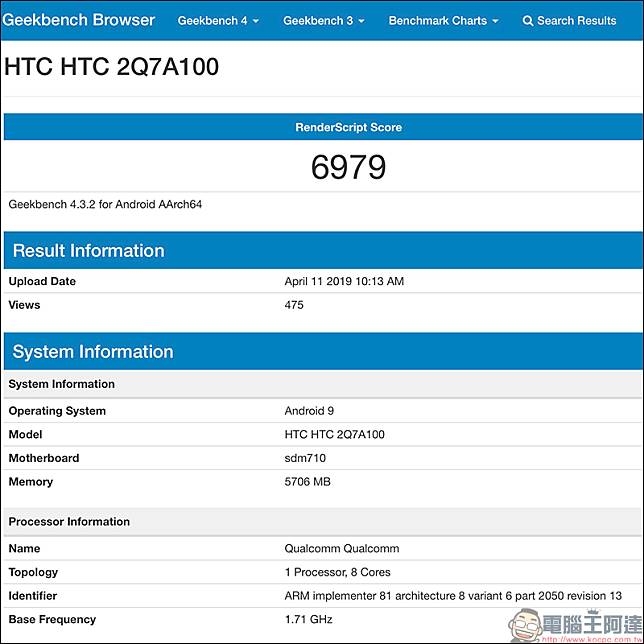 HTC新機(2Q7A100 )可能是U12 life後繼機?!