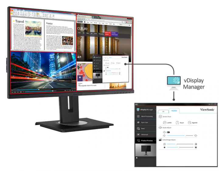 ViewSonic VG2755-2K多角度旋轉顯示器開箱