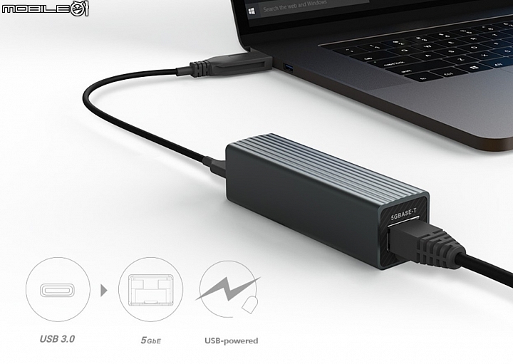 QNAP推出QNA-UC5G1T USB3.0轉5Gb網路埠轉換器 網路速度輕鬆升級