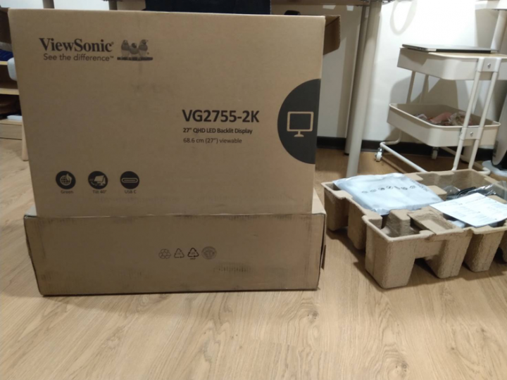 ViewSonic VG2755-2K多角度旋轉顯示器開箱