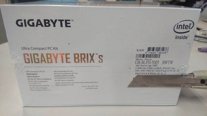 Gigabyte BRIX s開箱(GB-BLPD-5005 BWTW)