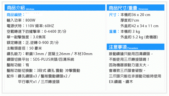 請問這兩種 電鎚鑽 電鎚 會差很多嗎?