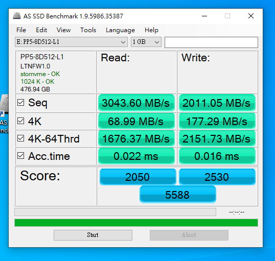 Liteon MU X1 512G M.2 pcie SSD 簡易開箱測試