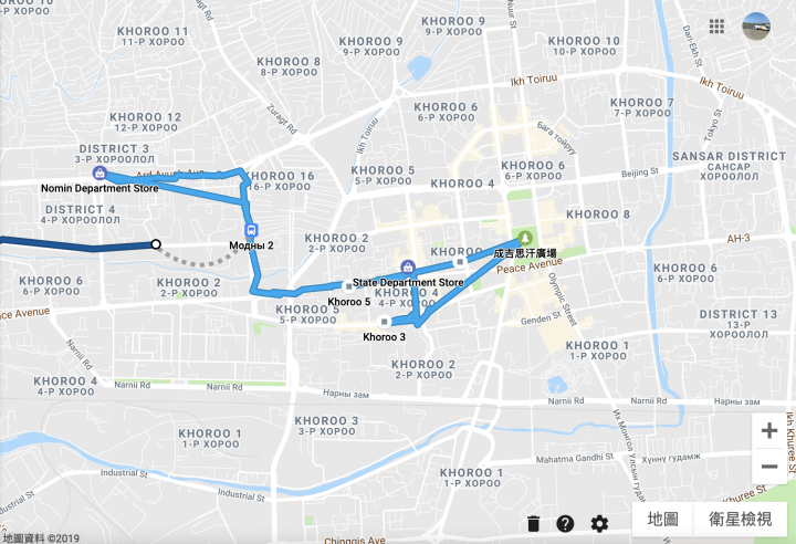 2019 初到蒙古國 (十)烏蘭巴托之夜