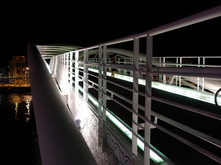 高雄市 鼓山區 一號船渠景觀橋 — 美麗的夜景攝影地點