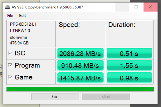 Liteon MU X1 512G M.2 pcie SSD 簡易開箱測試