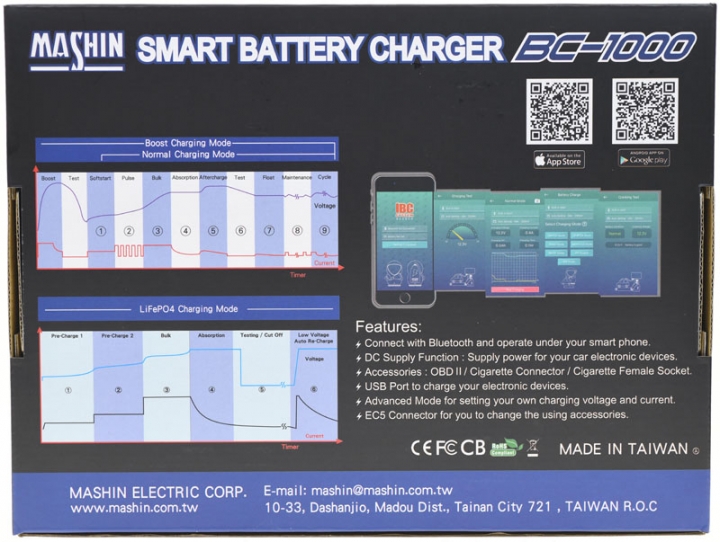 MASHIN麻新BC-1000藍牙智慧電池充電器開箱