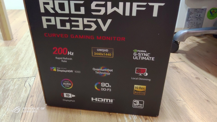 ROG Swift PG35VQ (簡單開箱)