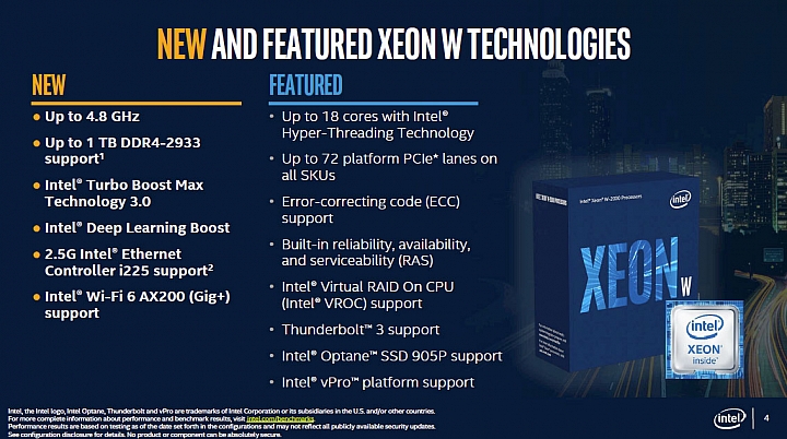 Intel發表新一代Xeon W-2200及Core X系列處理器 價格下修朝創作者招手