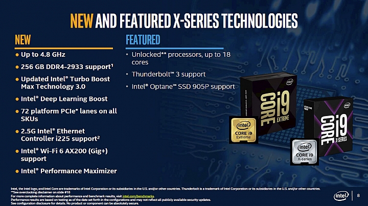 Intel發表新一代Xeon W-2200及Core X系列處理器 價格下修朝創作者招手