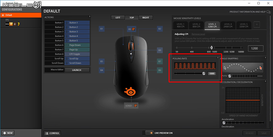 SteelSeries Sensei Ten 滑鼠 十週年經典造型回歸