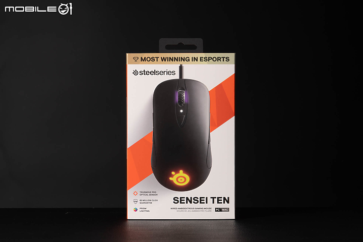 SteelSeries Sensei Ten 滑鼠 十週年經典造型回歸