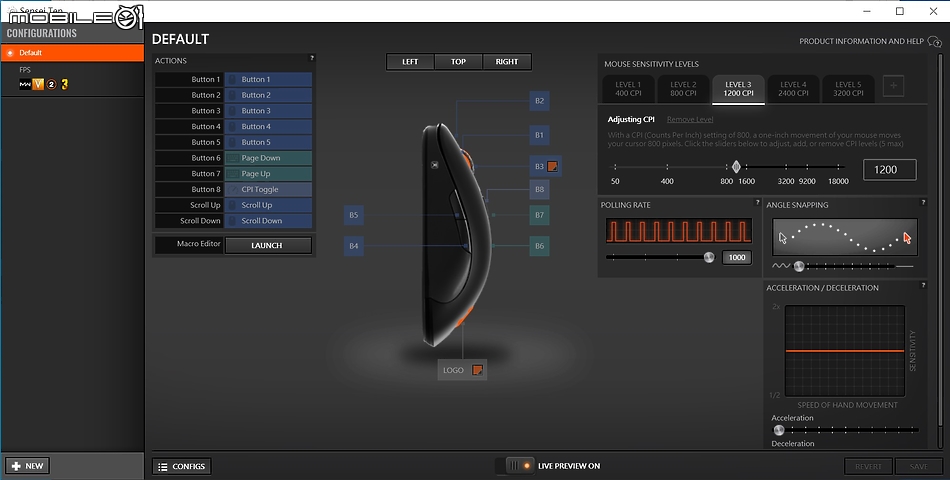 SteelSeries Sensei Ten 滑鼠 十週年經典造型回歸