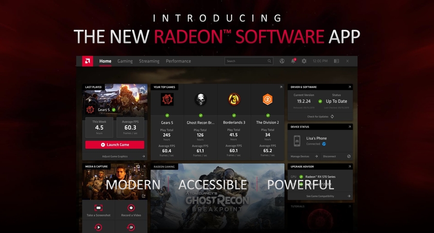 AMD Radeon Software Adrenalin 2020版推出 新增遊戲加速遠端遊玩跨網域