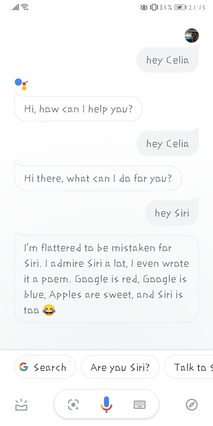 華為手機用"Hey Celia"竟然叫的動Google Assistant !?(附本人實測截圖,Celia為華為海外版語音助手)