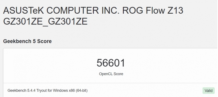跑分ROG FLOW Z13 I9-12900H版開箱更新