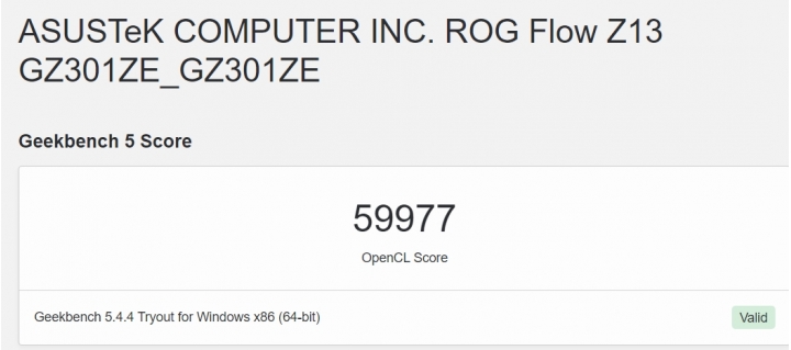 跑分ROG FLOW Z13 I9-12900H版開箱更新
