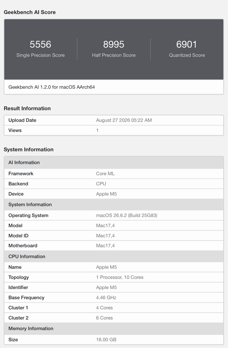 Apple MacBook Air 15 M5｜M5 效能表現如何？從 M4 升級值得嗎？