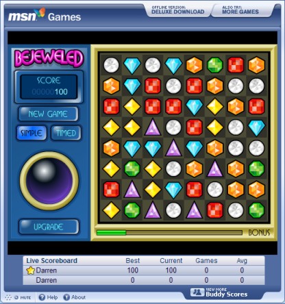 MSN 6.0 的線上遊戲