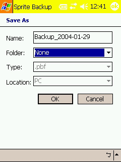 [軟體分享與教學] PDA備分軟體.........使用Sprite Backup