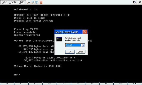 [教學]PocketDOS安裝MS-DOS教學（圖多，請耐心等候...^_^）